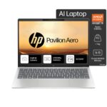HP Pavilion Aero AI Laptop - AMD Ryzen 5 8640U, 16 Tops, 16GB LPDDR5x, 512GB SSD, Windows 11 & Office 21, Silver, Under 1kg, 13.3-inch (33.8cm), Ultra-Light, WUXGA Display, AMD...