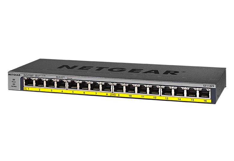 Netgear GS116PP | 16-Port Gigabit Ethernet High-Power Unmanaged PoE+ Switch with FlexPoE (183W) - FGTECH STORE