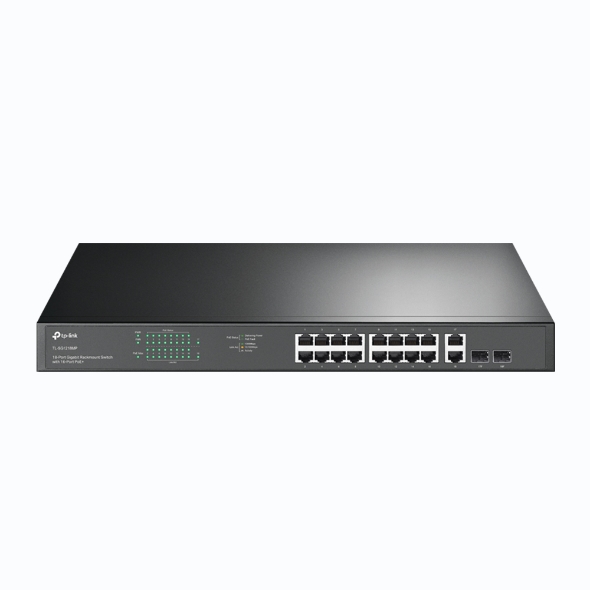 TP-Link TL-SG1218MP 16 Port Gigabit PoE Switch 16 PoE+ Ports @250W, w/ 2 Uplink Gigabit Ports - FGTECH STORE