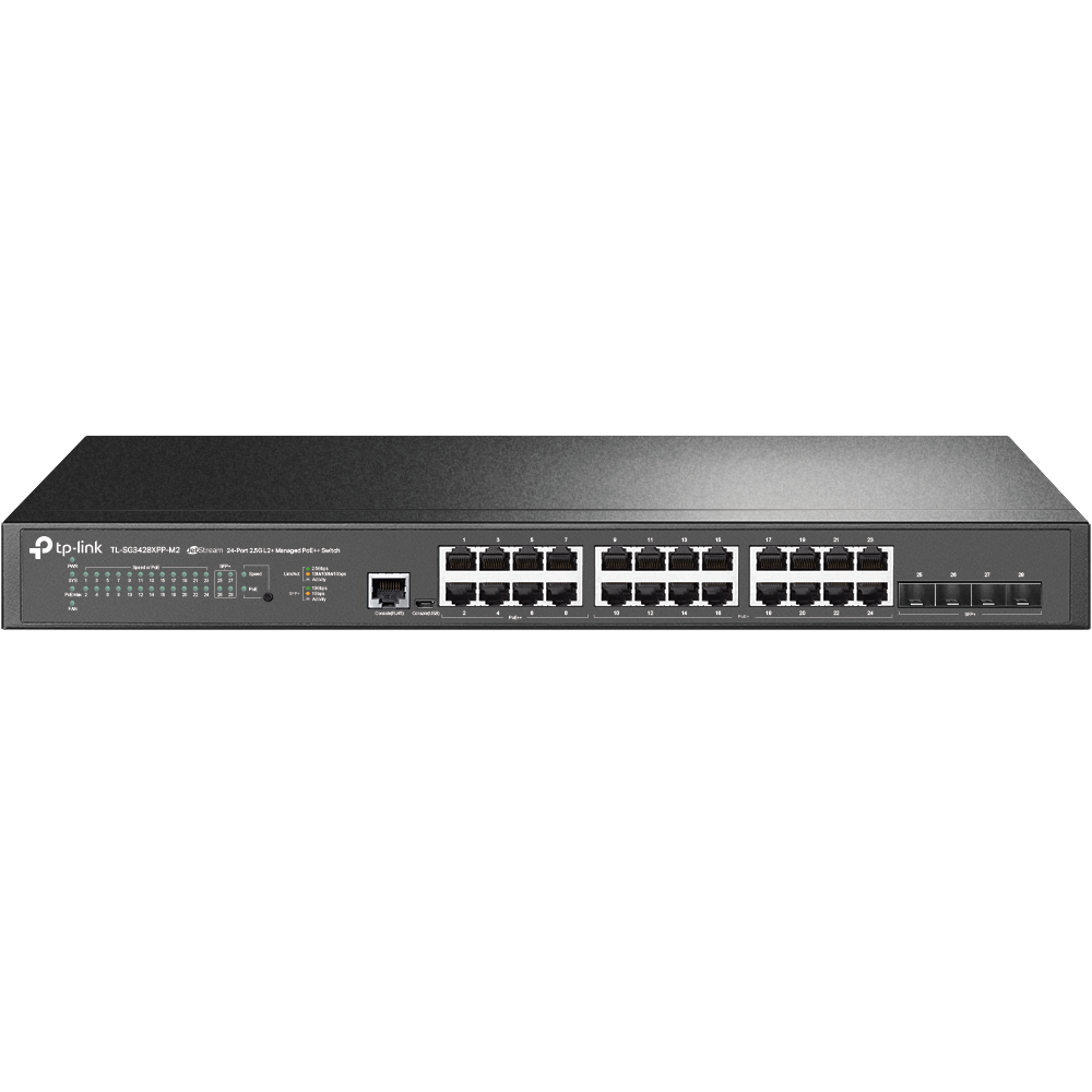 TP Link TL-SG3428XPP-M2 JetStream 24-Port 2.5GBASE-T and 4-Port 10GE SFP+ L2+ Managed Switch with 16-Port PoE+ & 8-Port PoE++ - FGTECH STORE