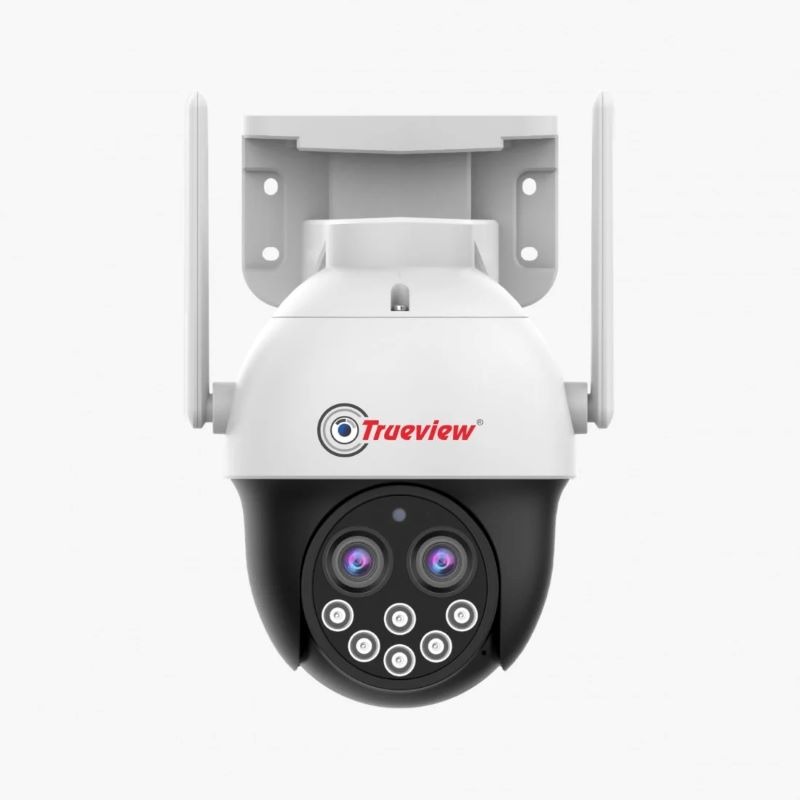 TrueView 4MP Smart, Strobe Siren, Motion Tracking, Inbuilt Mic, All Time Color Vision Dual Lens Wifi Pan/Tilt Camera T18156