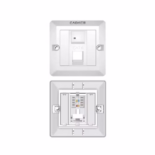 Single Port CAT6 Faceplate with UTP Module - CA-FCP1 Single Port CAT6 Faceplate with UTP Module - CA-FCP1